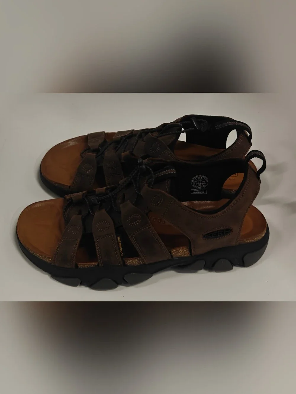 KEEN Daytona II Men’s Sandals Size 11.5 Brown Leather Outdoor Hiking Sport Sanda